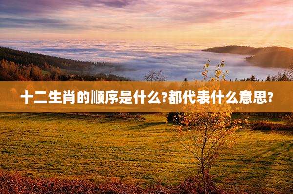 十二生肖的顺序是什么?都代表什么意思?