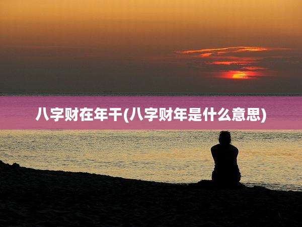 八字财在年干(八字财年是什么意思)