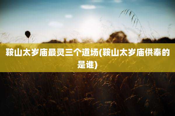 鞍山太岁庙最灵三个道场(鞍山太岁庙供奉的是谁)