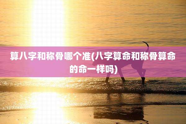 算八字和称骨哪个准(八字算命和称骨算命的命一样吗)