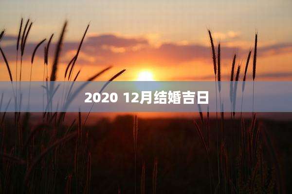 2020 12月结婚吉日