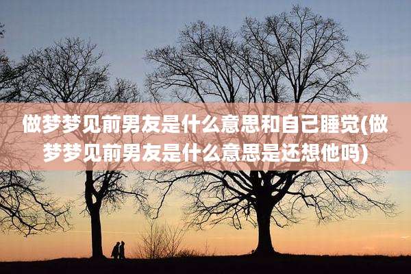 做梦梦见前男友是什么意思和自己睡觉(做梦梦见前男友是什么意思是还想他吗)