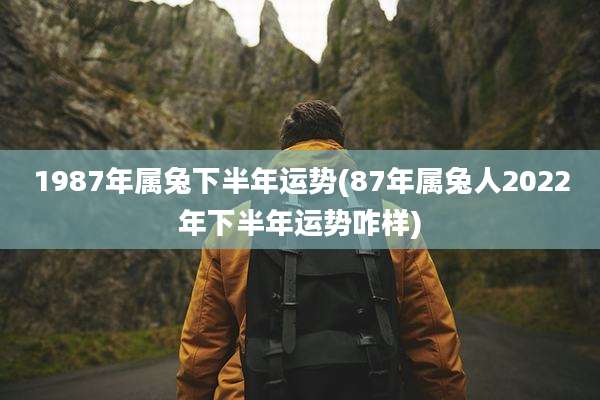 1987年属兔下半年运势(87年属兔人2022年下半年运势咋样)