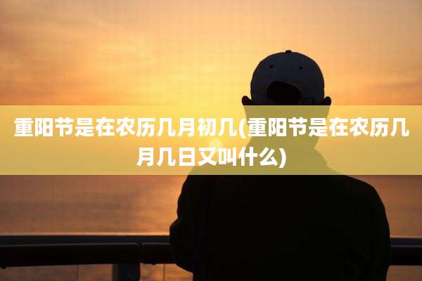 重阳节是在农历几月初几(重阳节是在农历几月几日又叫什么)