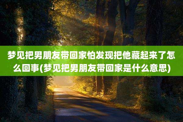 梦见把男朋友带回家怕发现把他藏起来了怎么回事(梦见把男朋友带回家是什么意思)