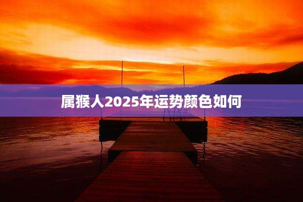 属猴人2025年运势颜色如何