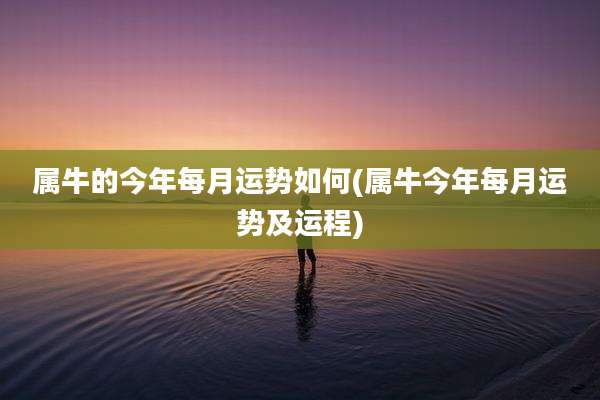 属牛的今年每月运势如何(属牛今年每月运势及运程)
