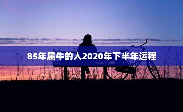 85年属牛的人2020年下半年运程