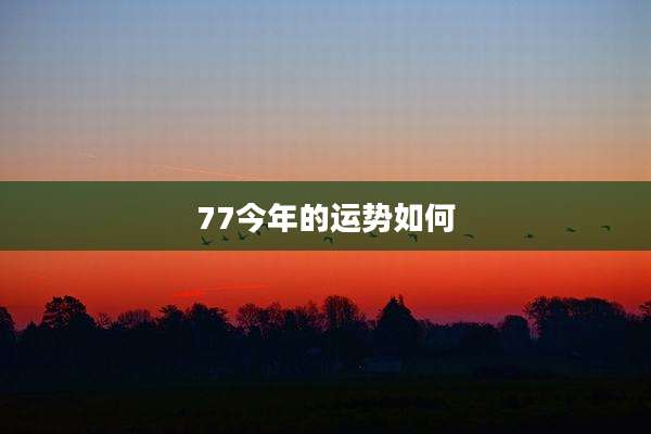 77今年的运势如何