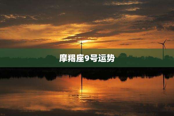 摩羯座9号运势