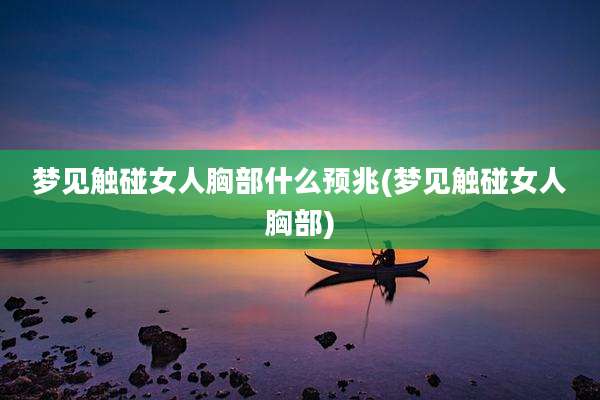 梦见触碰女人胸部什么预兆(梦见触碰女人胸部)