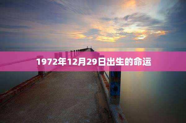 1972年12月29日出生的命运
