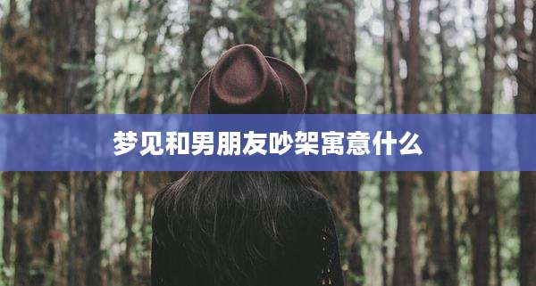 梦见和男朋友吵架寓意什么