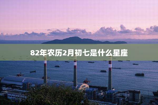 82年农历2月初七是什么星座