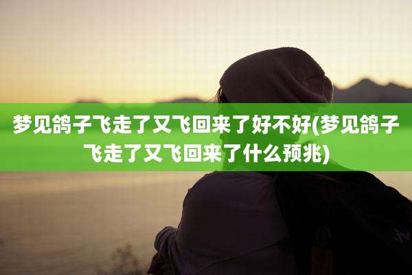 梦见鸽子飞走了又飞回来了好不好(梦见鸽子飞走了又飞回来了什么预兆)
