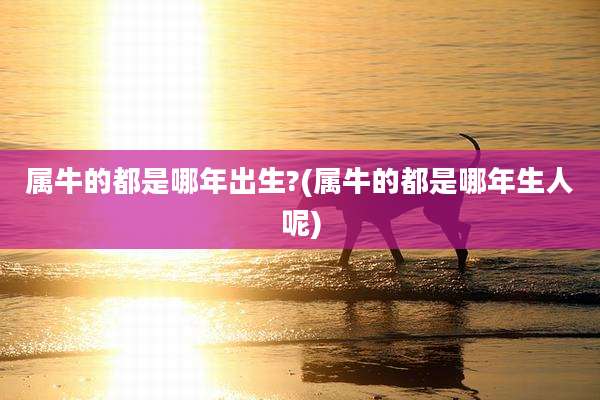 属牛的都是哪年出生?(属牛的都是哪年生人呢)