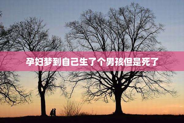 孕妇梦到自己生了个男孩但是死了