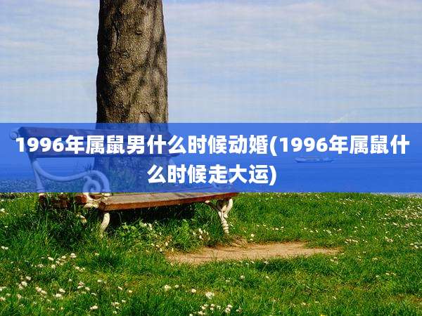 1996年属鼠男什么时候动婚(1996年属鼠什么时候走大运)