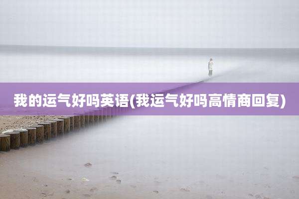 我的运气好吗英语(我运气好吗高情商回复)