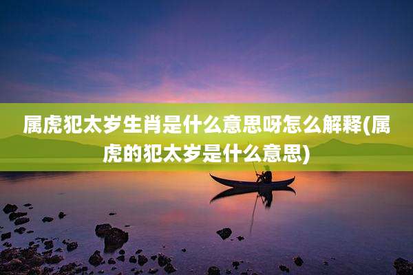 属虎犯太岁生肖是什么意思呀怎么解释(属虎的犯太岁是什么意思)