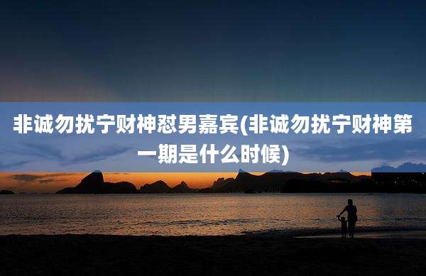 非诚勿扰宁财神怼男嘉宾(非诚勿扰宁财神第一期是什么时候)