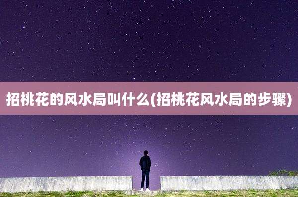 招桃花的风水局叫什么(招桃花风水局的步骤)