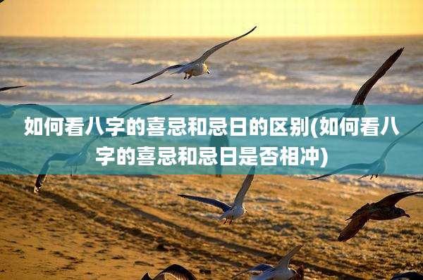 如何看八字的喜忌和忌日的区别(如何看八字的喜忌和忌日是否相冲)