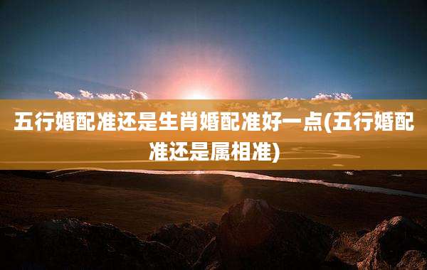 五行婚配准还是生肖婚配准好一点(五行婚配准还是属相准)