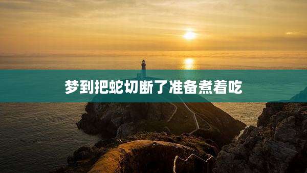梦到把蛇切断了准备煮着吃