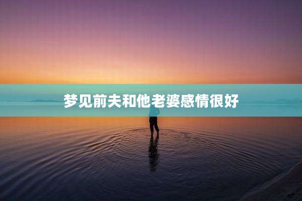梦见前夫和他老婆感情很好