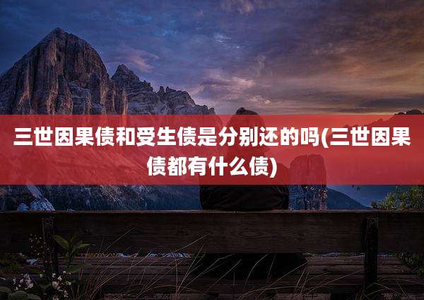 三世因果债和受生债是分别还的吗(三世因果债都有什么债)