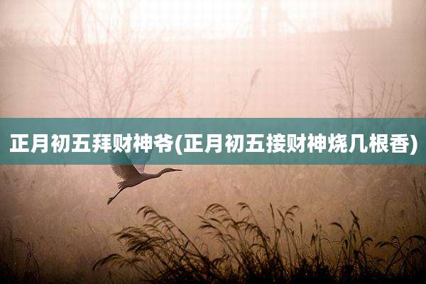 正月初五拜财神爷(正月初五接财神烧几根香)
