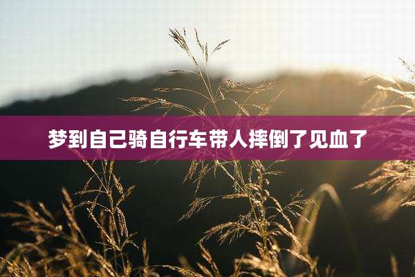 梦到自己骑自行车带人摔倒了见血了