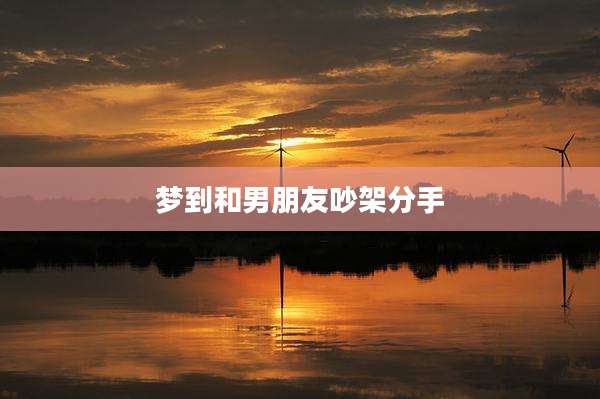 梦到和男朋友吵架分手