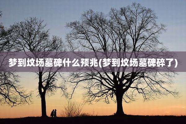 梦到坟场墓碑什么预兆(梦到坟场墓碑碎了)
