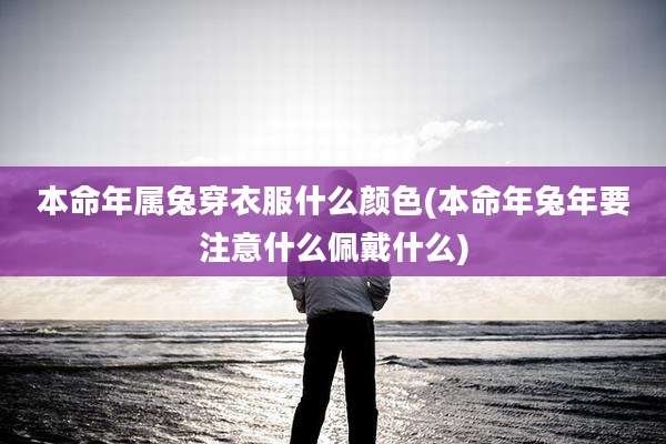 本命年属兔穿衣服什么颜色(本命年兔年要注意什么佩戴什么)