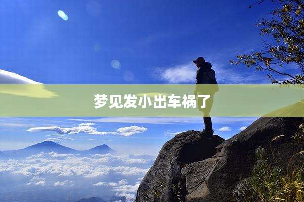 梦见发小出车祸了