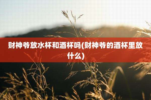 财神爷放水杯和酒杯吗(财神爷的酒杯里放什么)