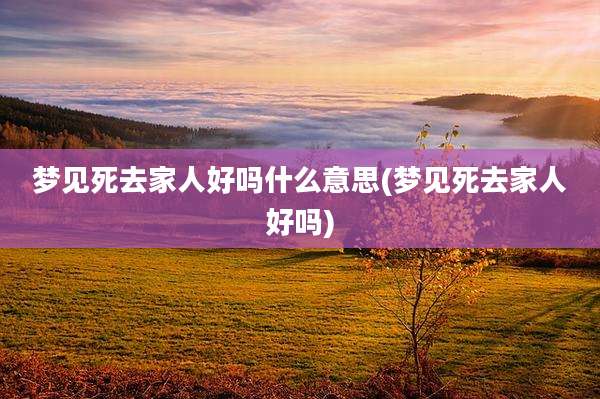 梦见死去家人好吗什么意思(梦见死去家人好吗)
