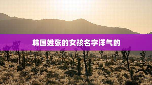 韩国姓张的女孩名字洋气的