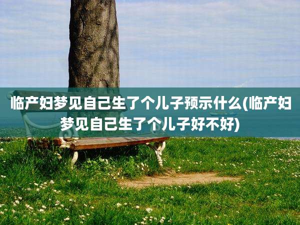 临产妇梦见自己生了个儿子预示什么(临产妇梦见自己生了个儿子好不好)