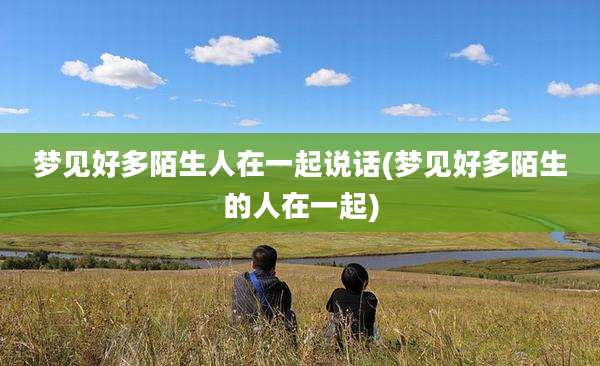 梦见好多陌生人在一起说话(梦见好多陌生的人在一起)