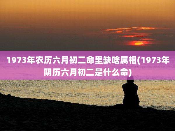 1973年农历六月初二命里缺啥属相(1973年阴历六月初二是什么命)