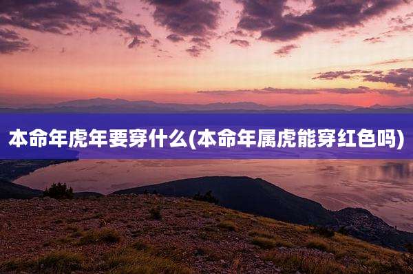 本命年虎年要穿什么(本命年属虎能穿红色吗)