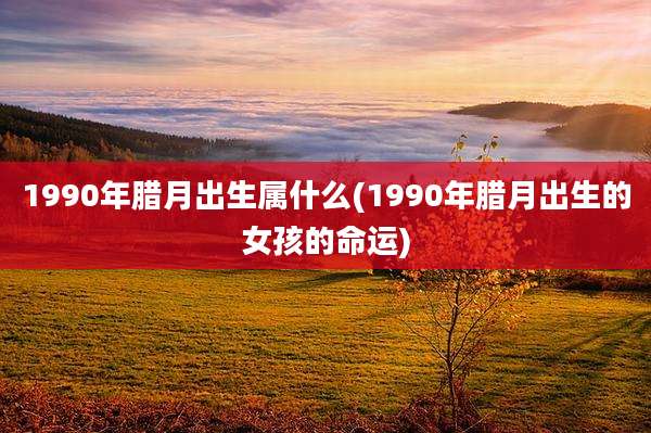 1990年腊月出生属什么(1990年腊月出生的女孩的命运)