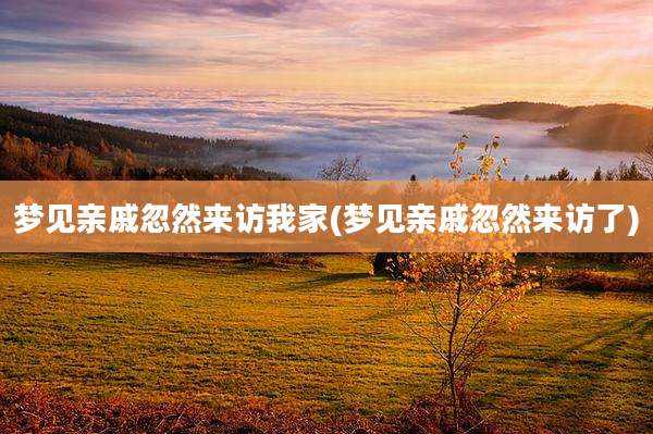 梦见亲戚忽然来访我家(梦见亲戚忽然来访了)