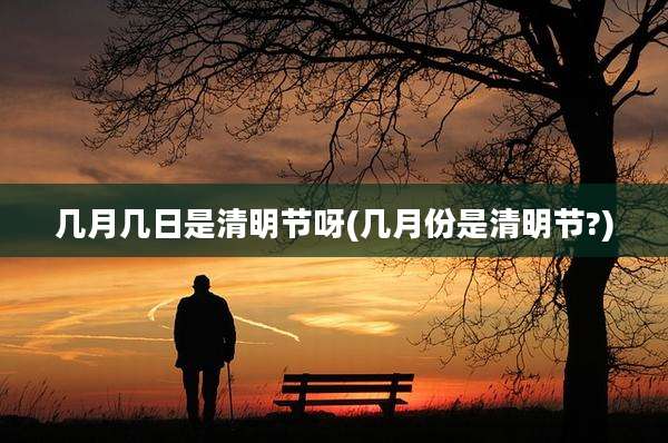 几月几日是清明节呀(几月份是清明节?)