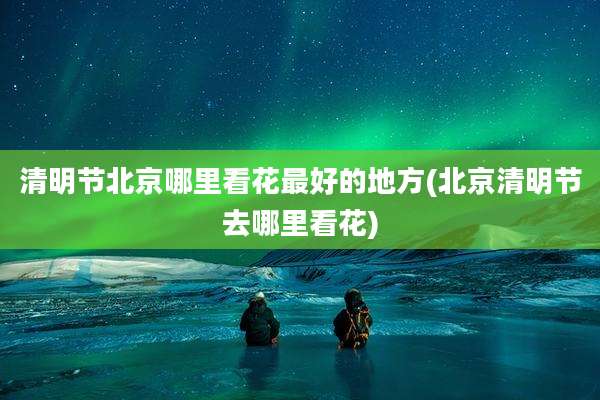 清明节北京哪里看花最好的地方(北京清明节去哪里看花)