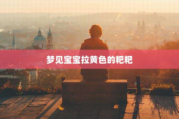 梦见宝宝拉黄色的粑粑