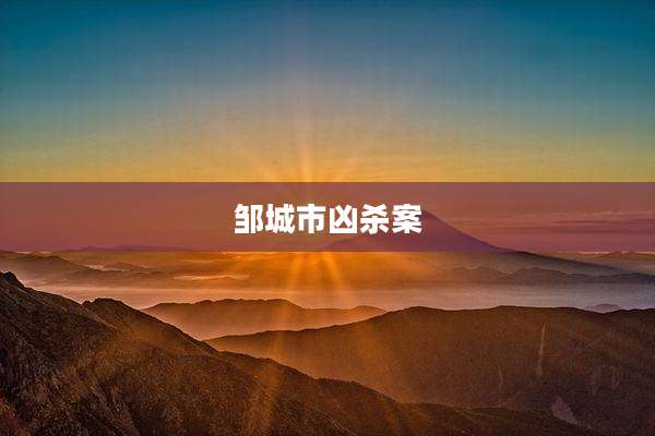 邹城市凶杀案